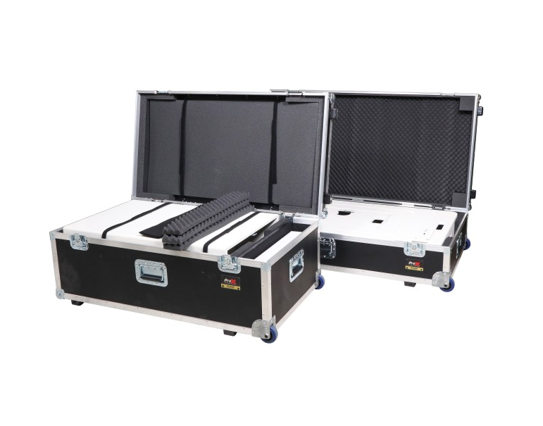 ProX DJ Control Tower with 2 Flight Cases – White