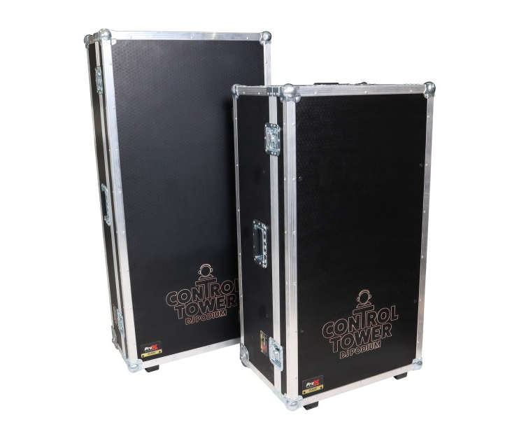ProX DJ Control Tower with 2 Flight Cases – Black