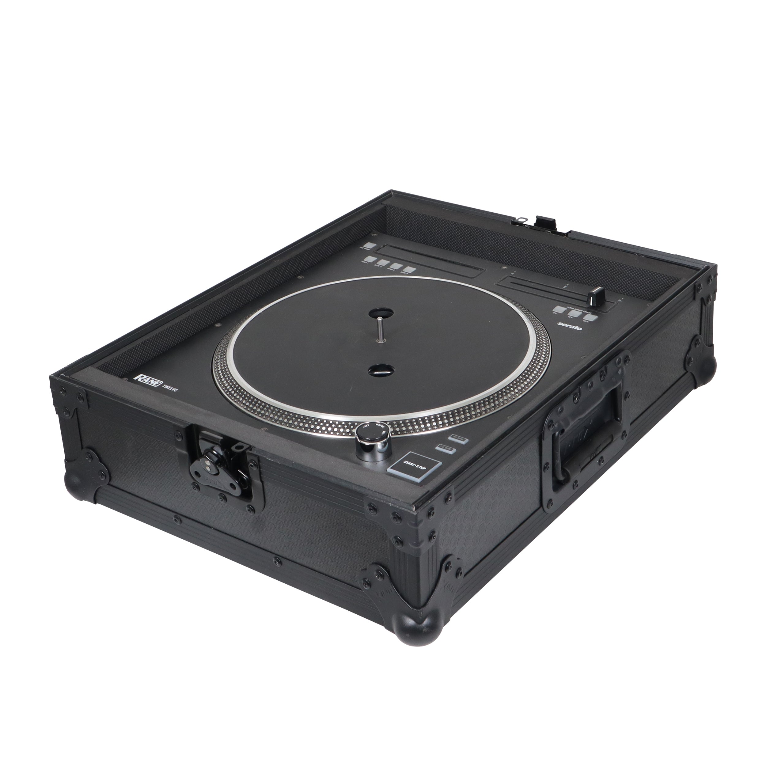 ProX Universal Turntable Flight Case with Foam Kit – Black