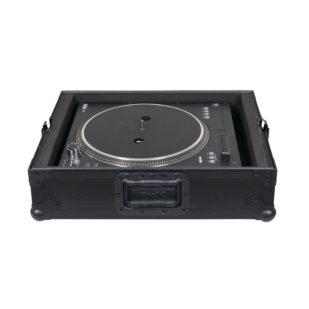 ProX Universal Turntable Flight Case with Foam Kit – Black
