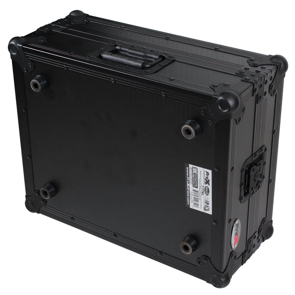 ProX Universal Turntable Flight Case with Foam Kit – Black