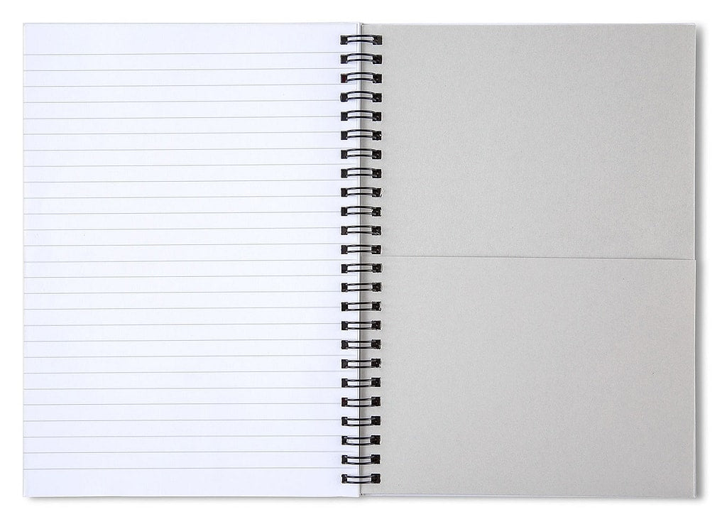 Golden Cross with Biblical Quote — Spiral Notebook