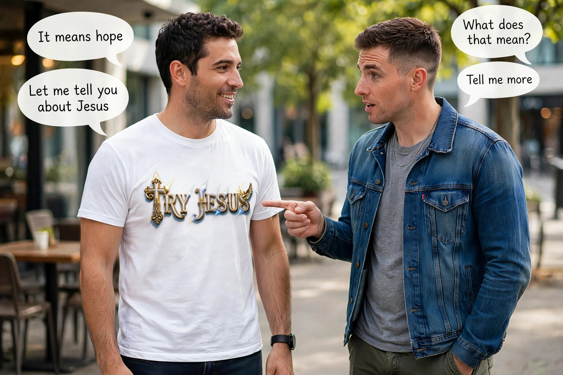 Try Jesus — Men's Christian Tee