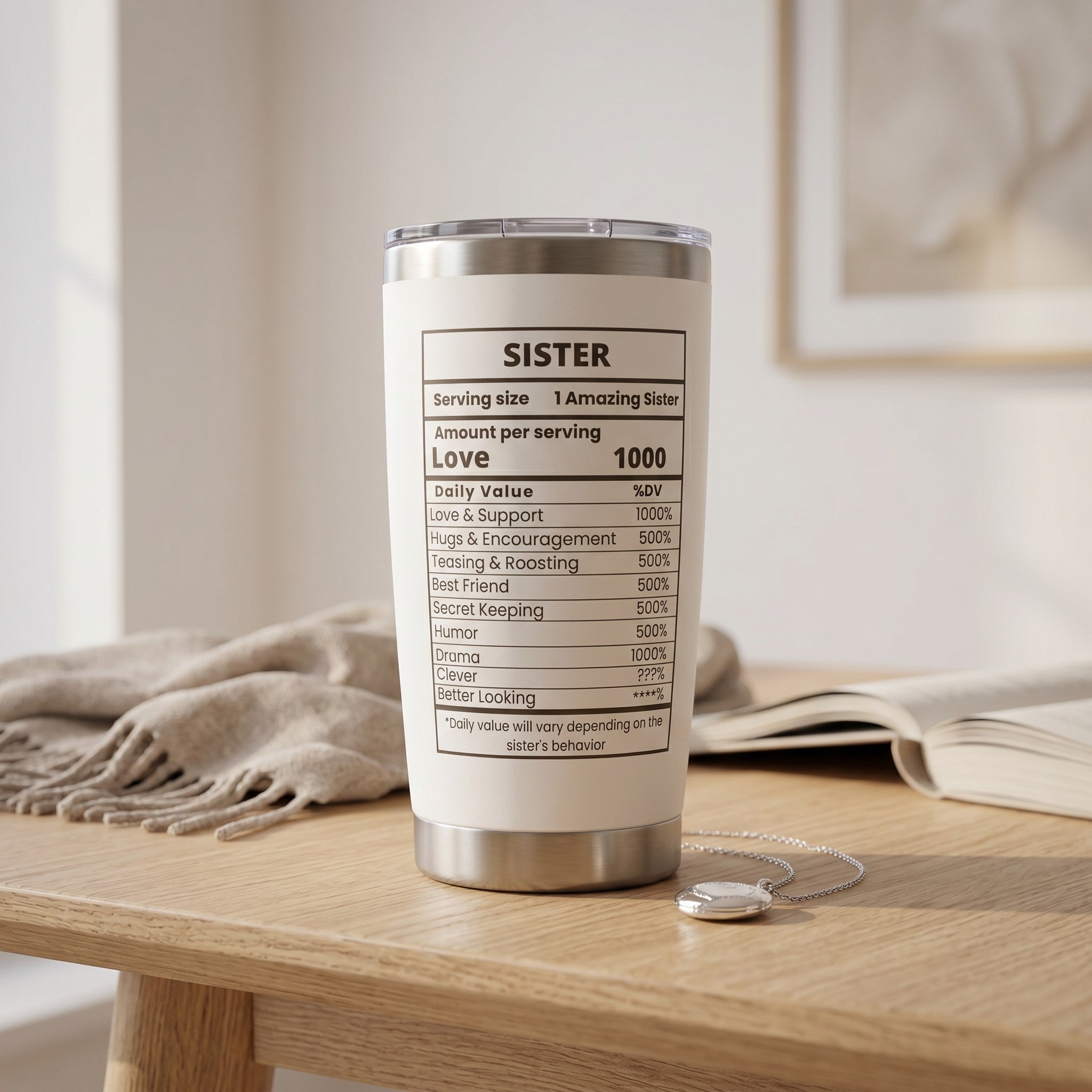 Sister Gift 20oz Insulated Stainless Steel Travel Tumbler