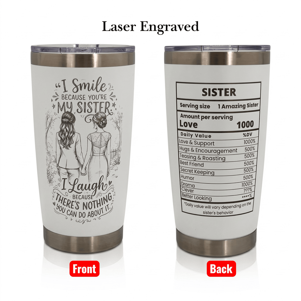 Sister Gift 20oz Insulated Stainless Steel Travel Tumbler