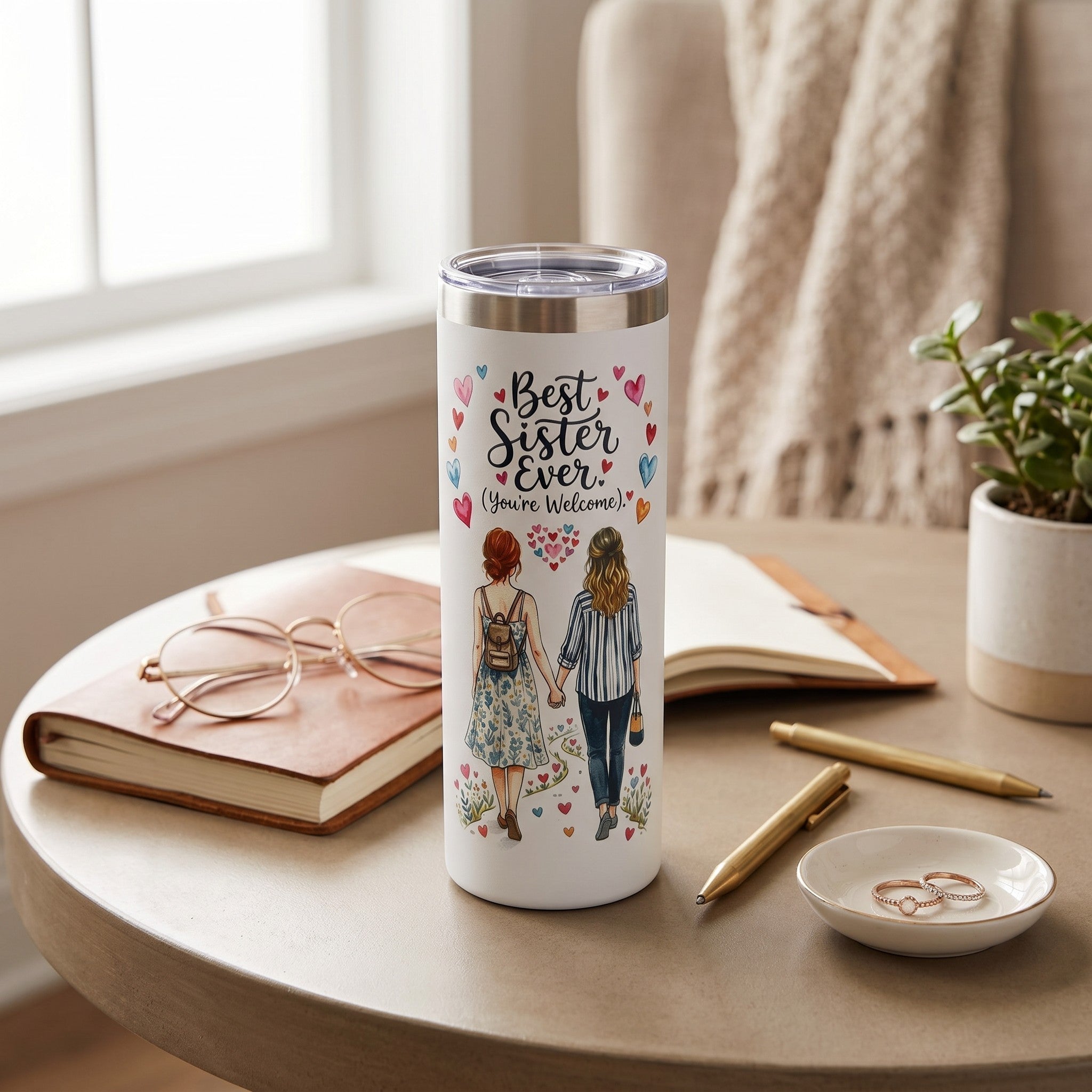 Sister Gift 20oz Insulated Stainless Steel Travel Tumbler