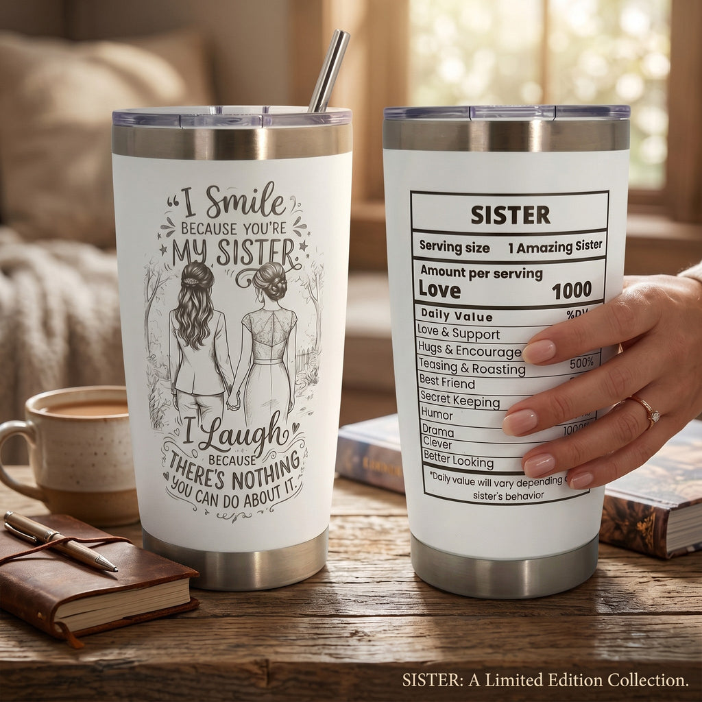Sister Gift 20oz Insulated Stainless Steel Travel Tumbler