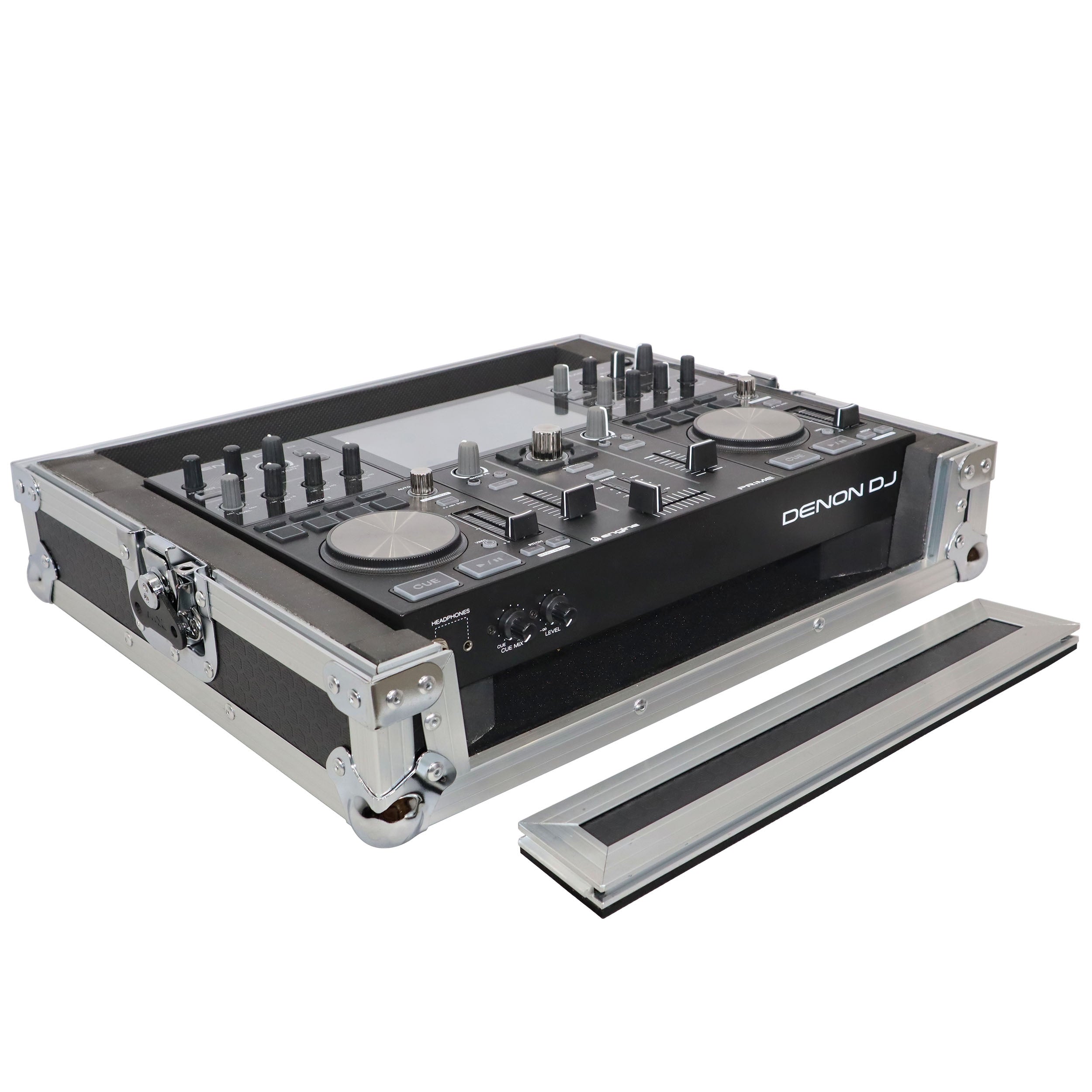 ProX ATA Flight Case for Denon DJ Prime Go – Silver on Black