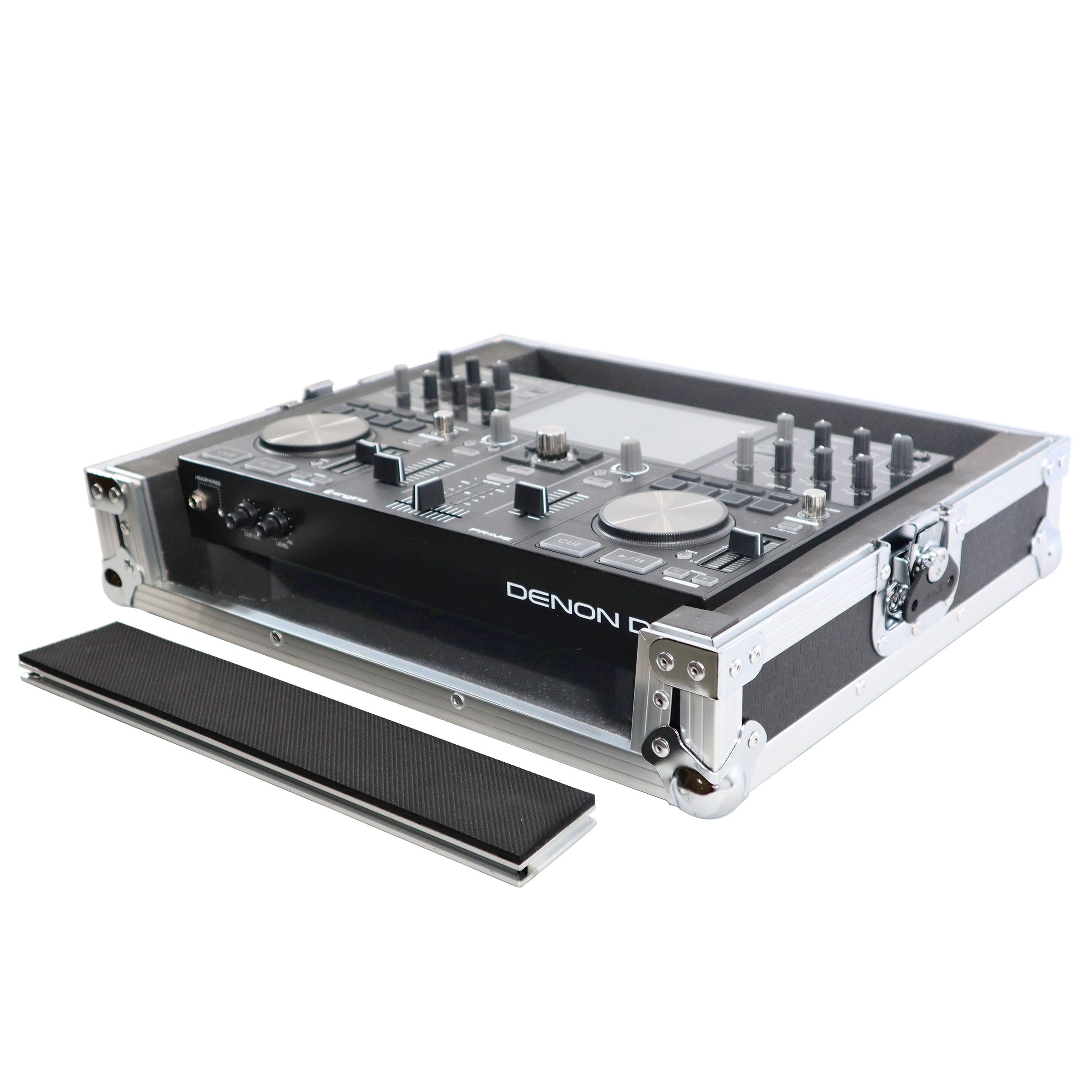 ProX ATA Flight Case for Denon DJ Prime Go – Silver on Black