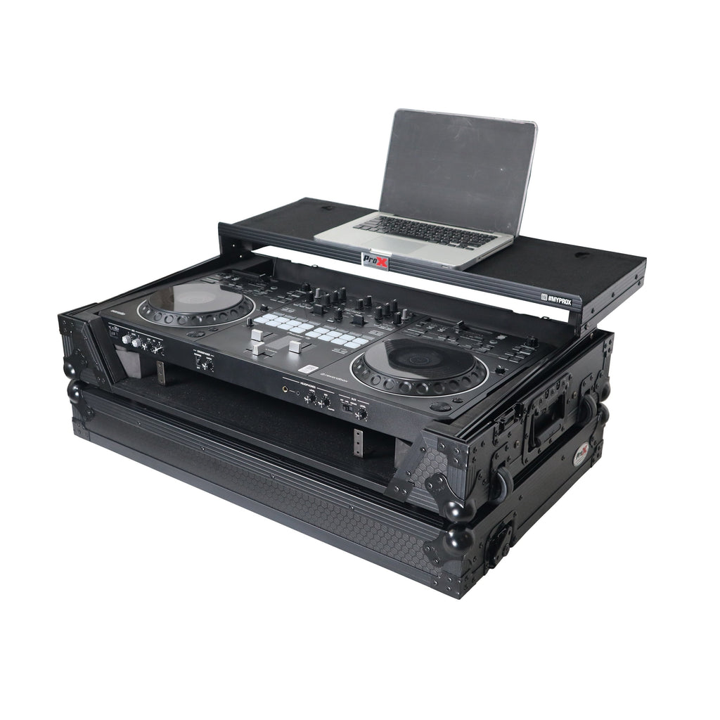 ProX ATA Flight Case for Pioneer DDJ-REV5 with Laptop Shelf, Rack Space & Wheels – Black