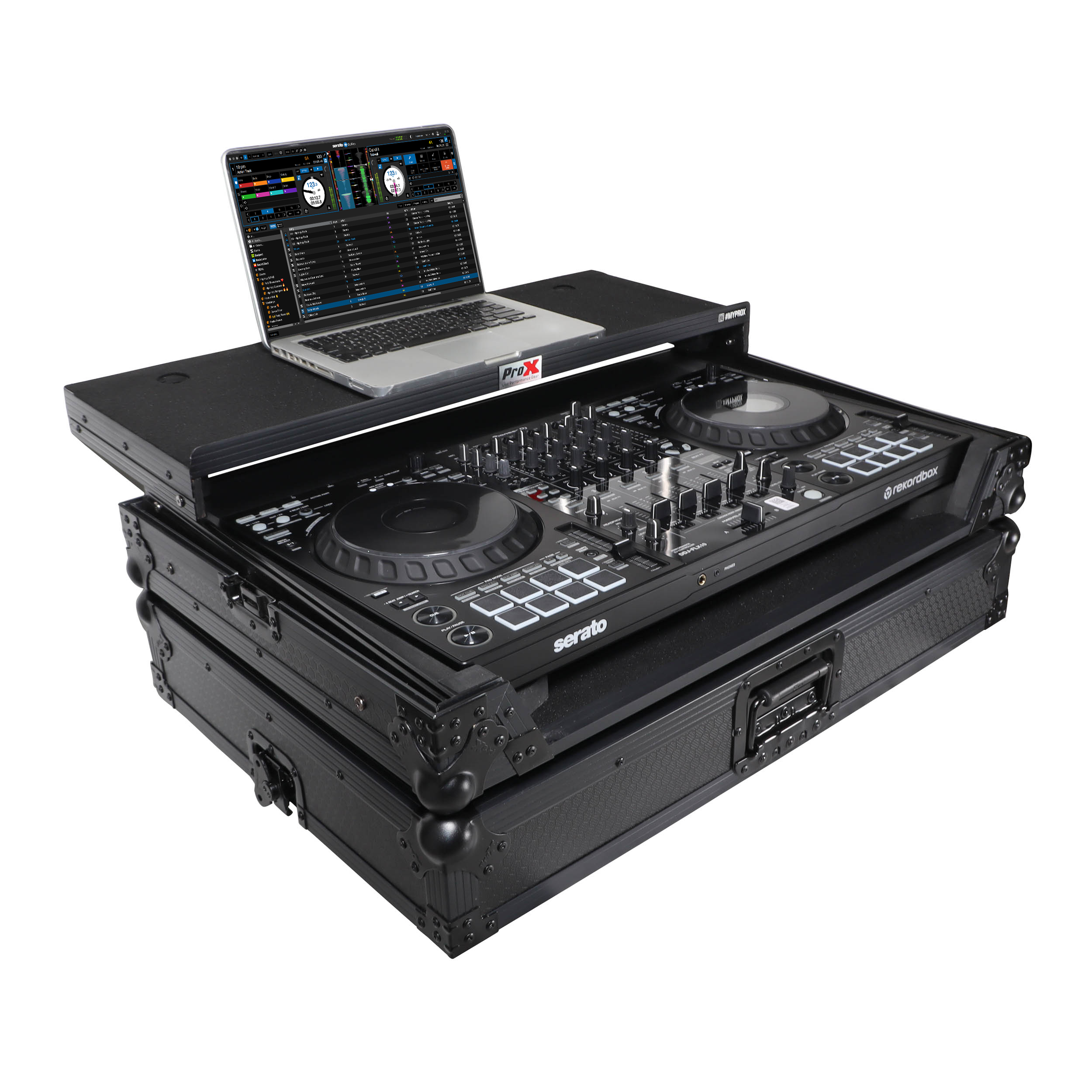 ProX Pioneer DDJ-FLX10/GRV6 Flight Case with Laptop Shelf